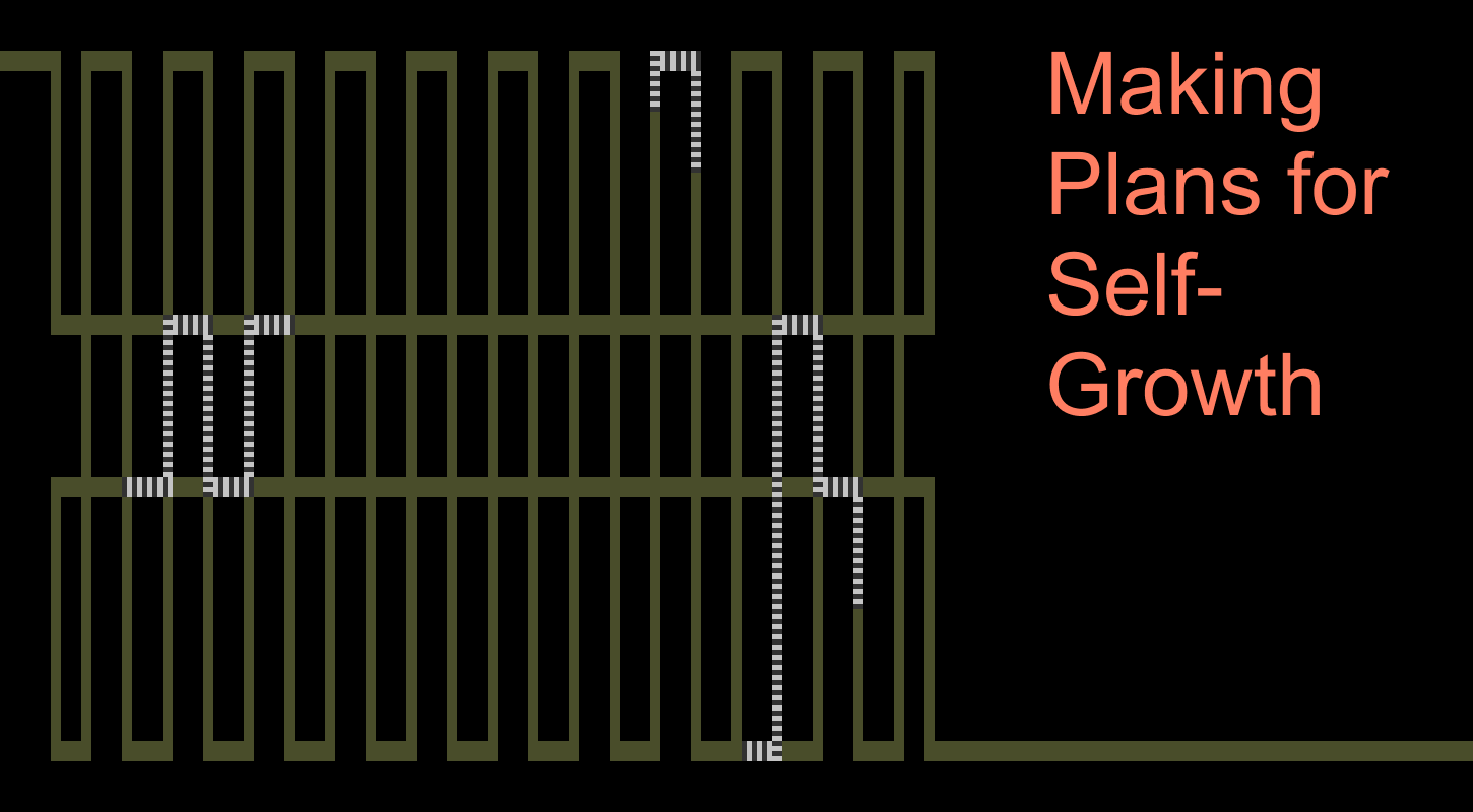 Title slide for a presentation called "Making Plans for Self-Growth
