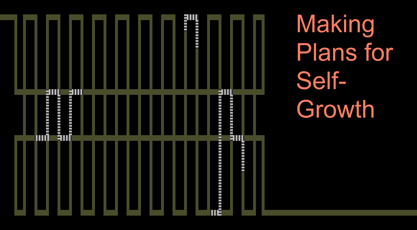 Title slide for a presentation called "Making Plans for Self-Growth